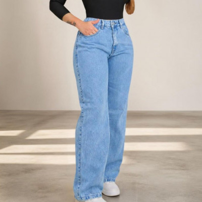 Calça Jeans Wide Leg Pantalona