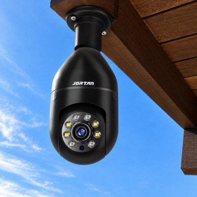 Kit Câmera Lâmpada Espia Wifi Giro 360 Graus