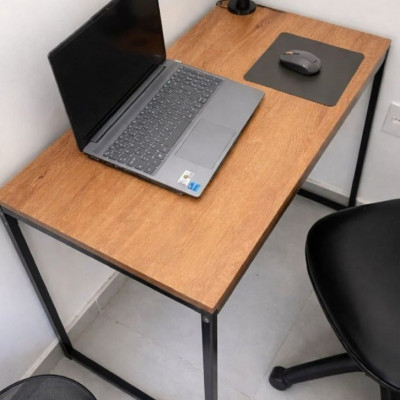 Mesa Escrivaninha Industrial Aço Mdf 90x76x45cm (7 Cores)