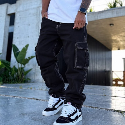 Calça Cargo Premium Masculina Sarja