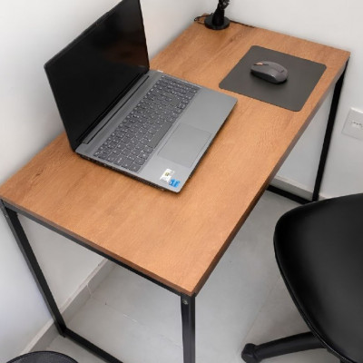 Escrivaninha Industrial Aparador Office Aço Mdf