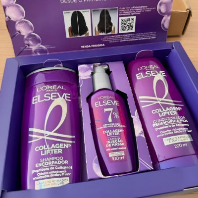 Kit L'Oréal Paris Elseve Collagen Lifter: Shampoo + Condicionador + Sérum Leave-in
