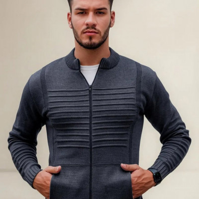 Jaqueta Masculina Blusa De Frio Zíper e Bolso