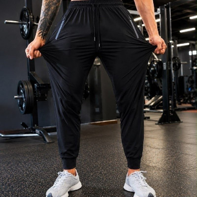 CALÇA PRO TREINO COM BOLSO DE ZÍPER Calça Tactel Jogger Esportiva