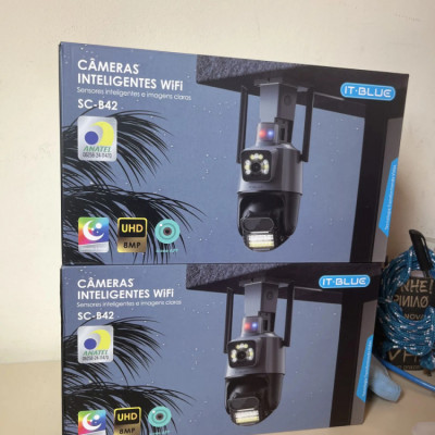 Kit 2 Câmeras IP Icsee Lente Dupla Preto