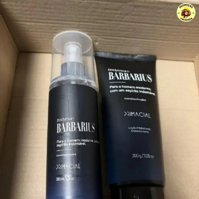 Kit Body Splash Barbarius + Hidratante Desodorante Masculino