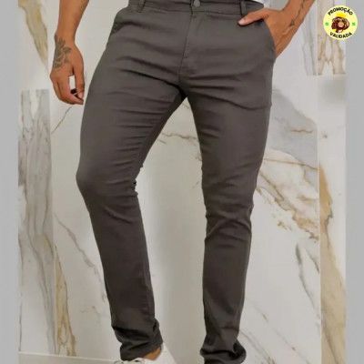 Calca Sarja Premium Esporte Fino Bolso Faca Lycra 5 Cores