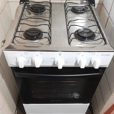 Fogão Atlas 4 Bocas Mesa de Inox Coliseum Plus