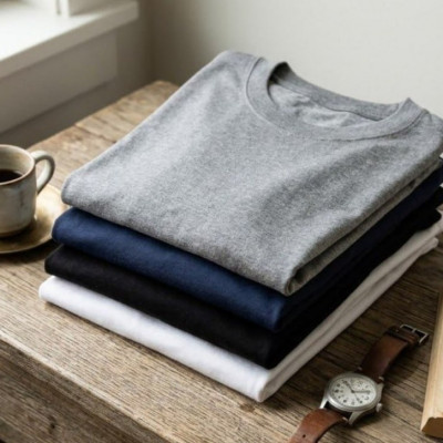 Kit 4 Camisas Básicas Lisa 100% Algodão