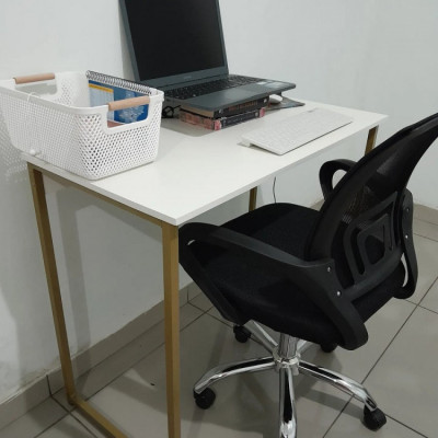 Escrivaninha Industrial Aço MDF para Estudo