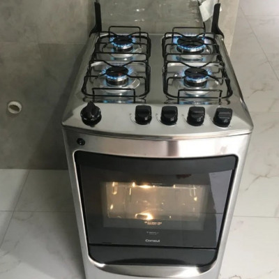 Fogão Consul 4 Bocas Automático Inox