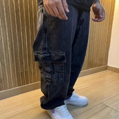 Calça Cargo Baggy Jeans Streetwear