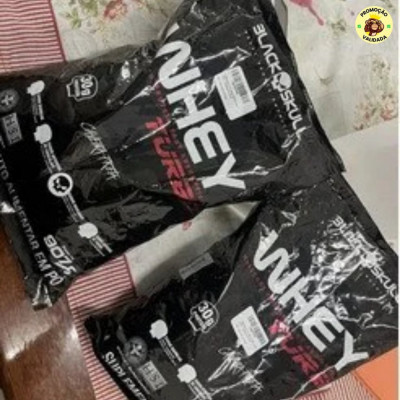 Whey Protein Concentrado Refil 907g - Kit 2x Black Skull