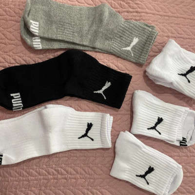 Kit 6 Pares Meias Puma Cano Alto Atoalhadas