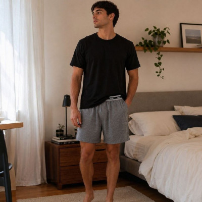 🛏️ Pijama Algodão Manga Curta Gola Careca Com Elastico Mash