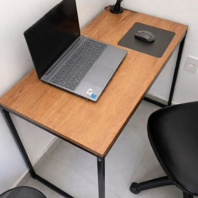 Mesa Escrivaninha Industrial Aço Mdf