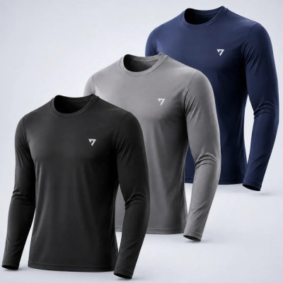 Kit 3 Camisetas Térmicas Masculinas Segunda Pele