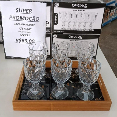 Kit 6 Taças Diamond 330ml