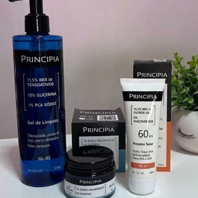 Kit Principia para Rotina de Skincare Pele Sensível com Protetor Solar FPS 60