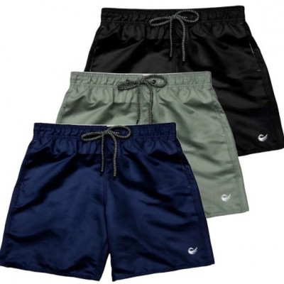 Kit 3 Bermudas Masculinas Academia Tactel