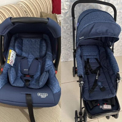 Carrinho e Cadeirinha de Bebê Travel System Duo, Cosco Kids, 0 a 15kg