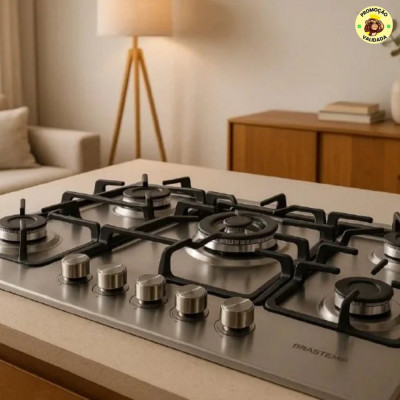 Cooktop 5 Bocas Brastemp Gourmand Bdk75d