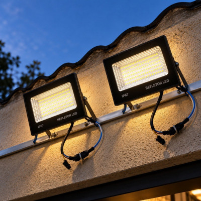 Kit 2 Refletores LED 400W UC68 Branco 6500K