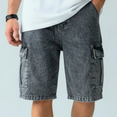 Bermuda Jeans Cargo Baggy Masculina Streetwear