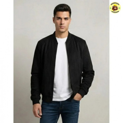 Jaqueta Masculina Suede Bomber Premium