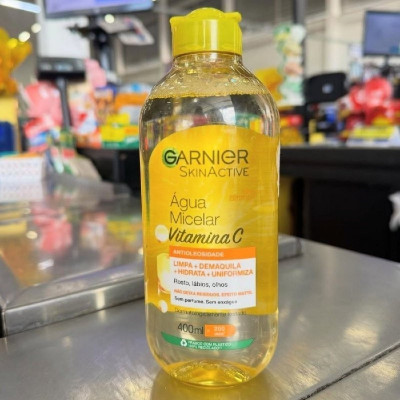 Garnier SkinActive, Água Micelar Antioleosidade com Vitamina C, 400ml