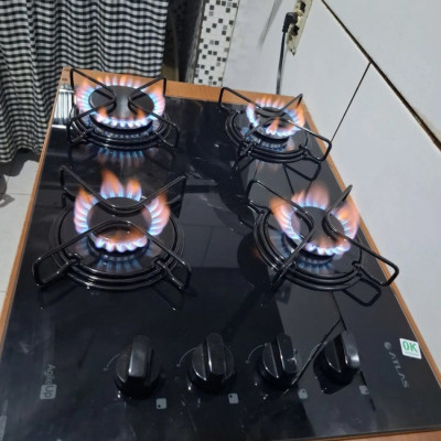 Cooktop 4 Bocas Atlas Agile Up Vidro Bivolt