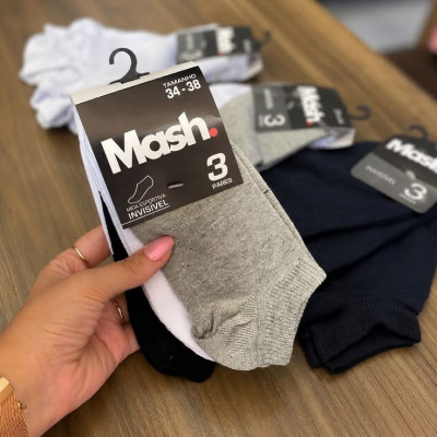 Kit 10 Pares Meia Invisível Algodão Confortável