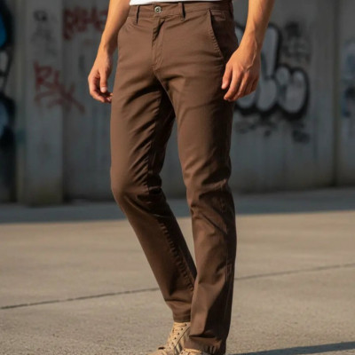 Calça Sarja Masculina Slim Com Elastano