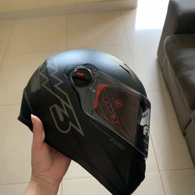 Capacete FW3 GTX Star Preto Branco Grafite