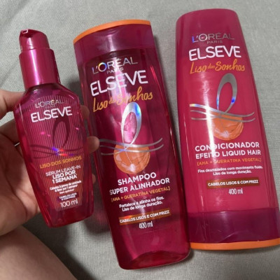 L'Oréal Paris Elseve Liso dos Sonhos (Shampoo, Condicionador e Sérum)