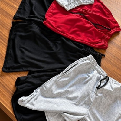 Kit 5 Bermuda Moletom Masculino Academia