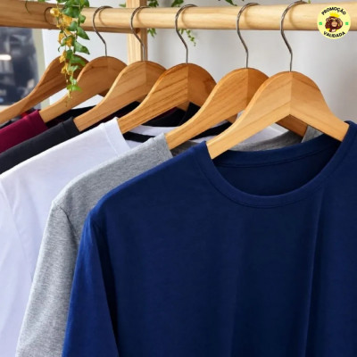 Kit com 5 Camisetas Slim Basicas