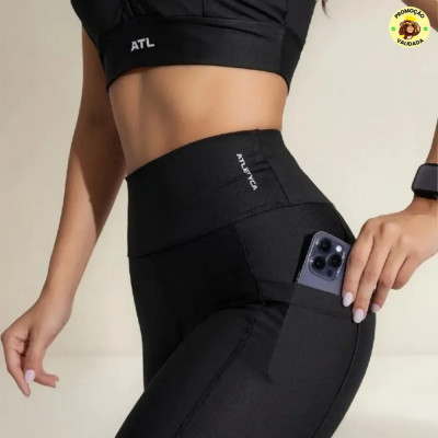 Legging com Bolso Fitness Atletyca Kit com 3