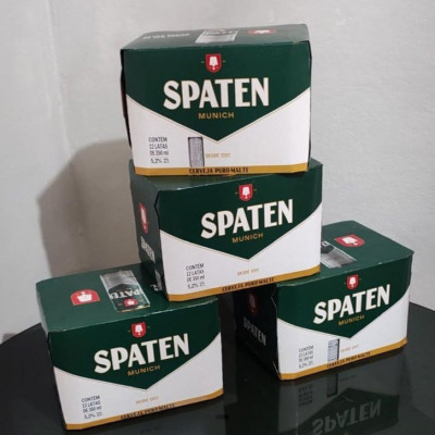 Pack Cerveja Spaten, Puro Malte, Lata 350ml - 12 Unidades