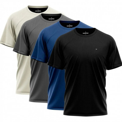 Kit 4 Camisetas Dry-fit Masculinas para Academia