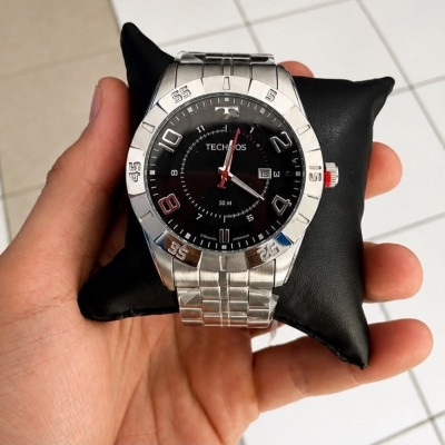 Technos Racer Masculino Dourado Analógico 50M