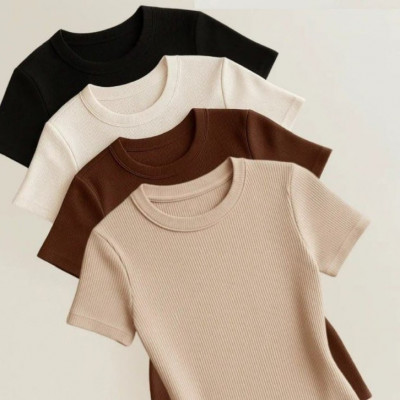 👚 Kit com 4 Blusas Ribana Canelado