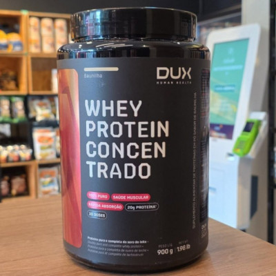 Dux Whey Concentrado 100% Puro - 900g Baunilha
