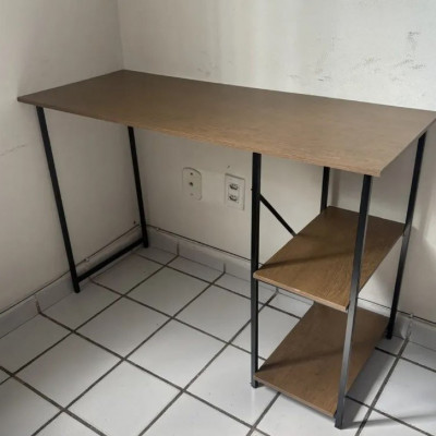 Mesa Escrivaninha Industrial Imbuia 1,10m - Klm