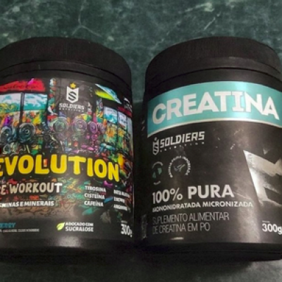 Creatina 300g e Pré-treino Blueberry 300g