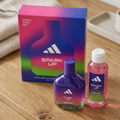 Adidas Vibes Spark Up Kit Coffret Eau De Pafum Shower Gel