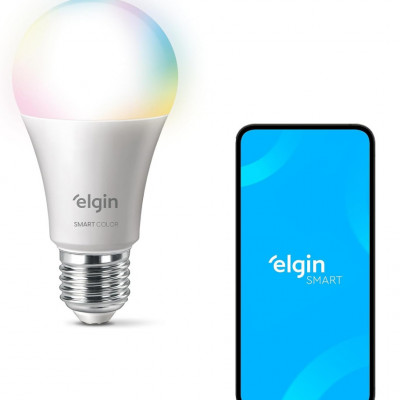 Lâmpada Inteligente Smart Color 10W Elgin RGB