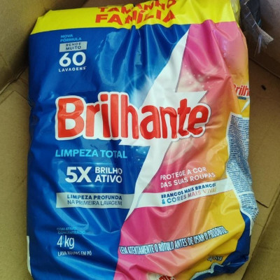 Brilhante Lava-Roupas Em Pó Roupas Brancas E Coloridas 4Kg