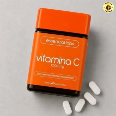 🍊 Vitamina C 1000mg Formula Concentrada 100 Pura 60 Doses