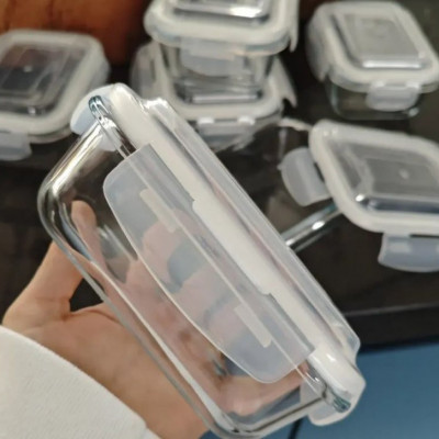 Kit com 10 Potes Herméticos Vidro 370mL